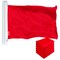 G128 5 Pack: Solid Red Color Flag | 2x3 Ft | LiteWeave Pro Series Printed 150D Polyester | Indoor/Outdoor, Vibrant Colors, Brass Grommets, Thicker and More Durable Than 100D 75D Polyester